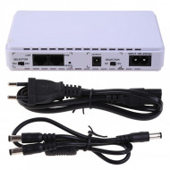 5V/9V/12V/15/24V 10000mAh 18W Mini UPS Backup Battery for Router, Modem, Security Camera